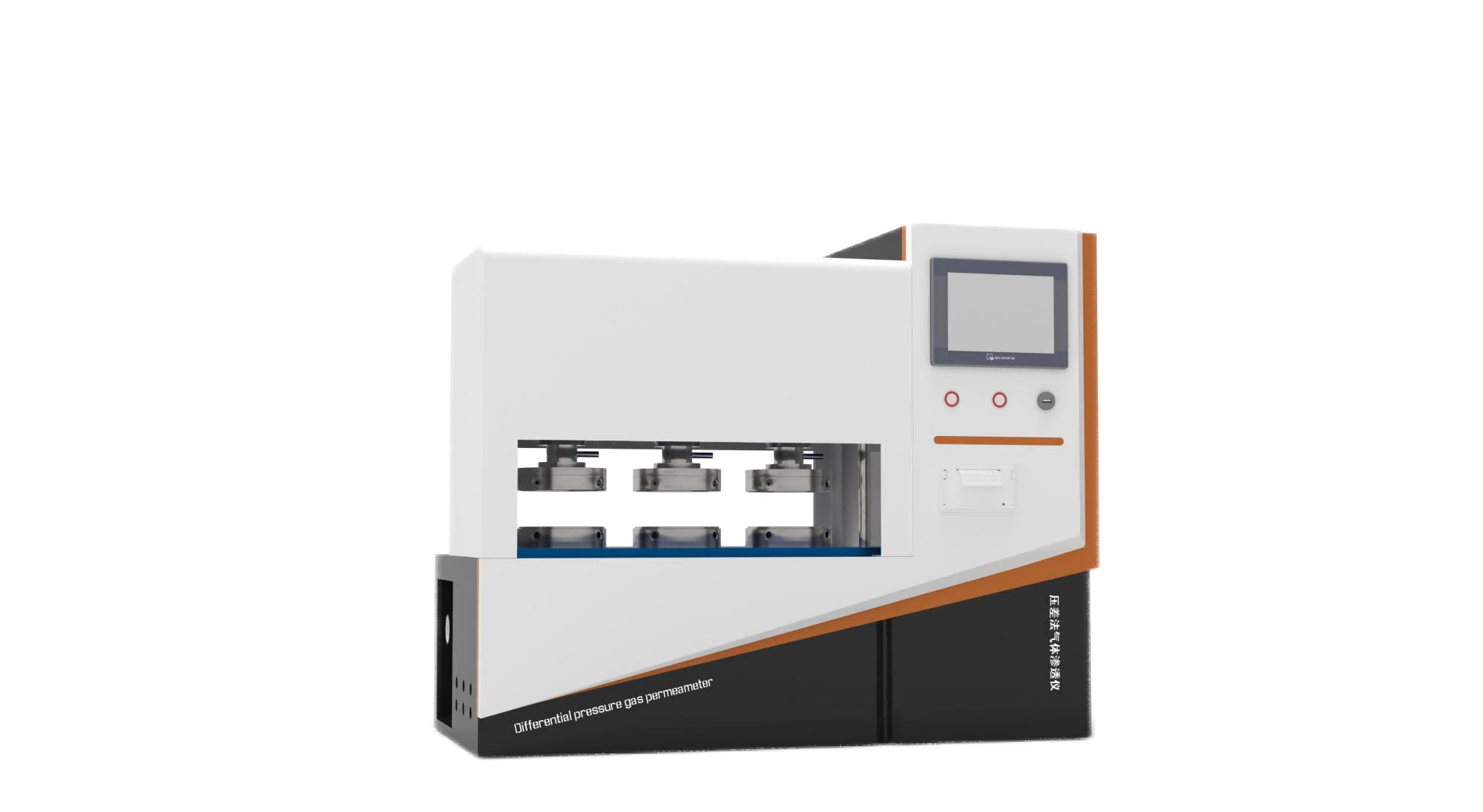 高配款压差法气体渗透仪（三工位） 压差法透氧性测试仪 薄膜气体透过率测试仪